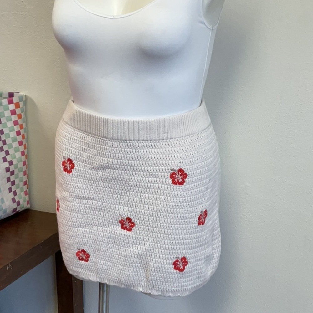 Wild Fable Crochet Knit Mini Skirt XL
